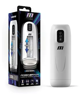 Blush M for Men Robo Bator Powered Vibrating Stroker  White