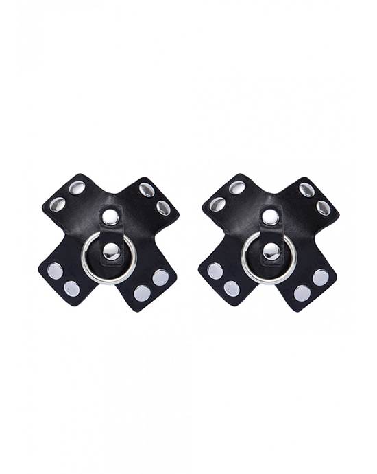 KinKi LeatherLook Nipple Covers with ORing