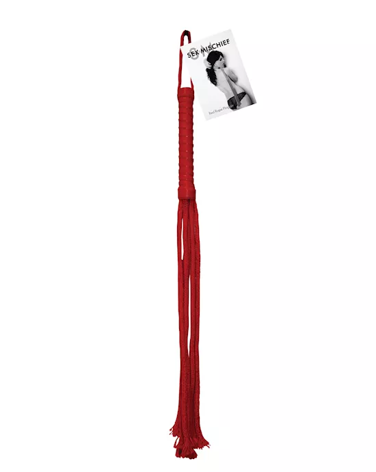Sex & Mischief Rope Flogger - Red