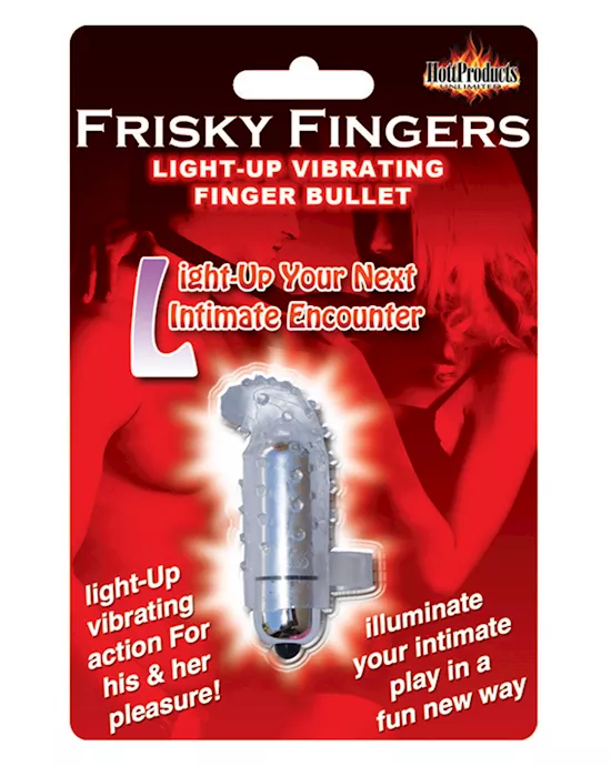 Frisky Finger Light Up Vibrating Finger Bullet - Clear