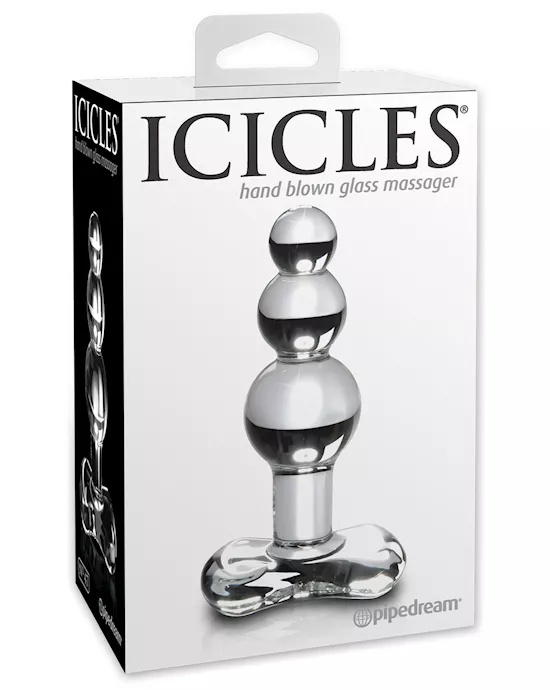 Icicles No. 47 Hand Blown Glass Butt Plug - Clear