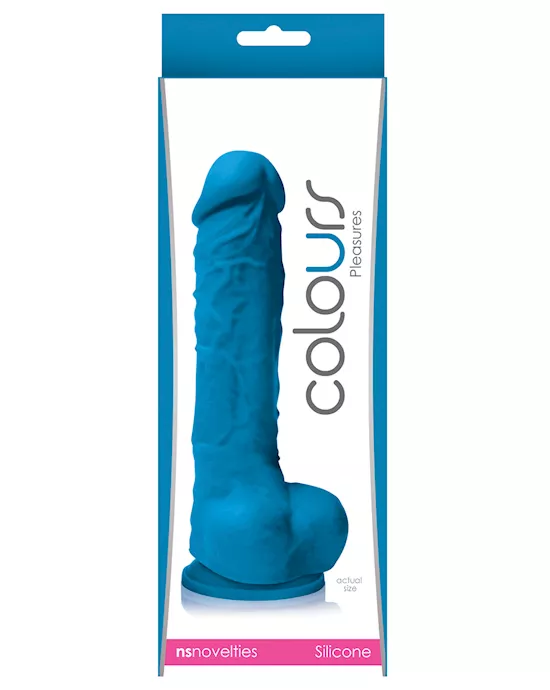 Colours Pleasures 5" Dildo w/Suction Cup - Blue