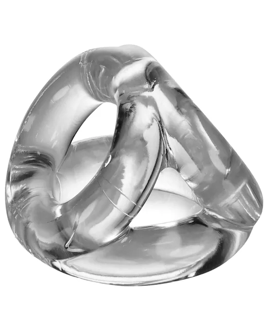 Oxballs Atomic Jock Tri Sport 3 Ring Sling Cockring - Clear