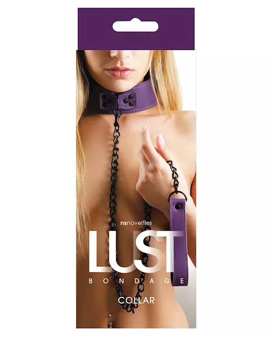 Lust Bondage Collar - Purple