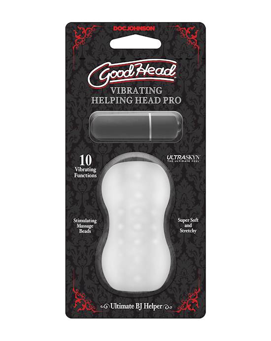 GoodHead Helping Head Pro ULTRASKYN Vibrating Stroker  Frost