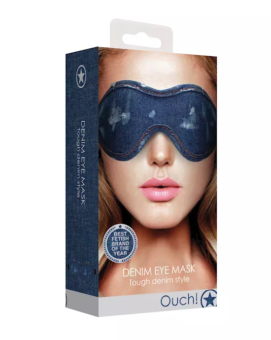 Shots Denim Eye Mask - Blue
