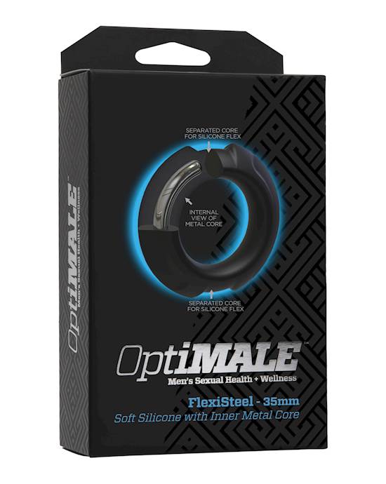 OptiMale FlexiSteel Cock Ring  35mm Black
