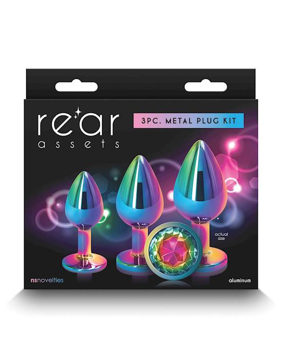 Rear Assets Rainbow Gem Anal Trainer Kit  Multi Color