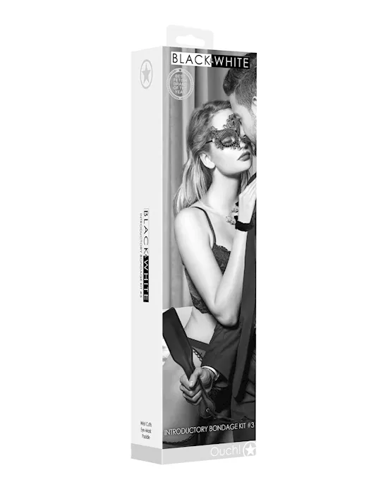 Shots Ouch Black & White Introductory Bondage Kit #3 - Black