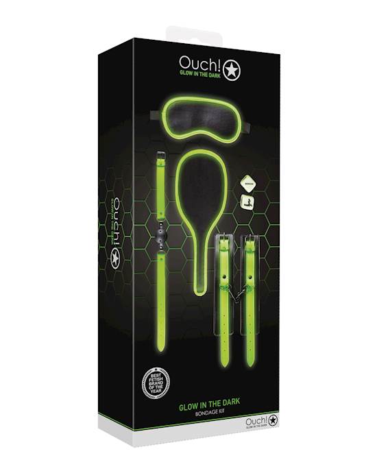 Shots Ouch Bondage Kit 1  Glow in the Dark
