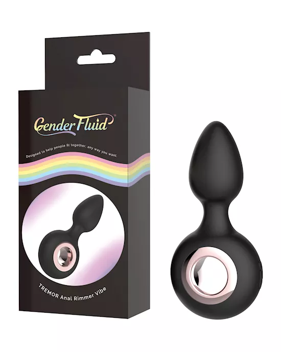 Gender Fluid Tremor Ring Plug Anal Vibe - Black