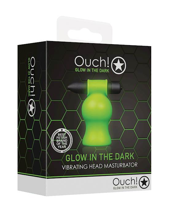 Shots Ouch Vibrating Head Masturbator  Glow in the Dark
