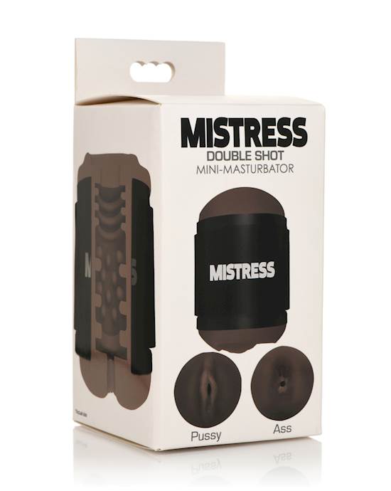 Curve Toys Mistress Double Shot Mini Masturbator Pussy amp Ass  Dark