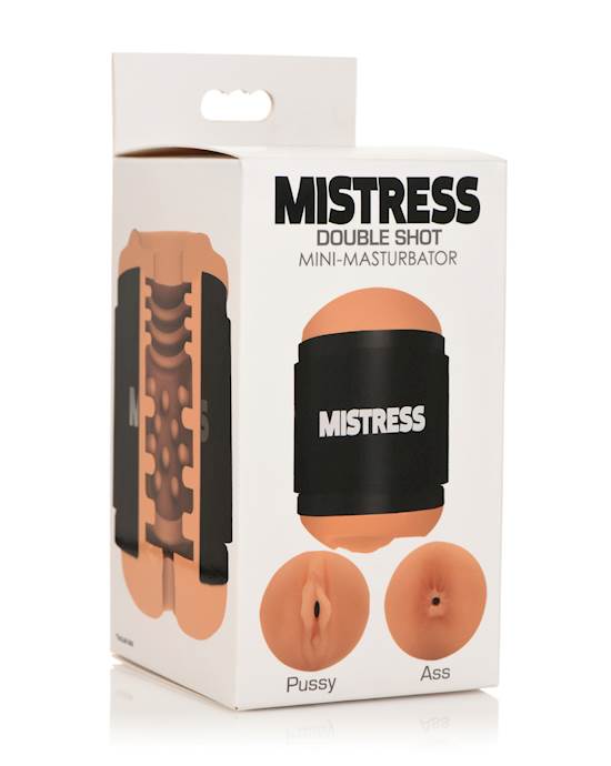 Curve Toys Mistress Double Shot Mini Masturbator Pussy amp Ass  Medium