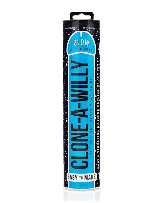 CloneAWilly Kit Vibrating Glow in the Dark  Blue