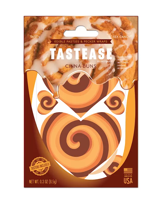 Pastease Tastease Edible Pasties & Pecker Wraps - Cinna-buns O/s