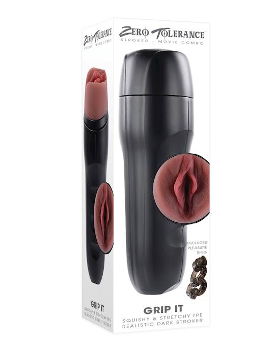 Zero Tolerance Grip It Vaginal Stroker  Dark