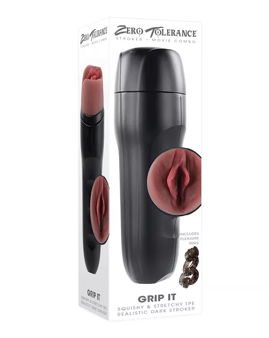 Zero Tolerance Grip It Vaginal Stroker - Dark