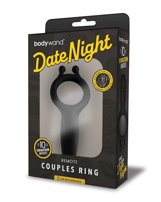 Bodywand Date Night Remote Couples Ring  Black