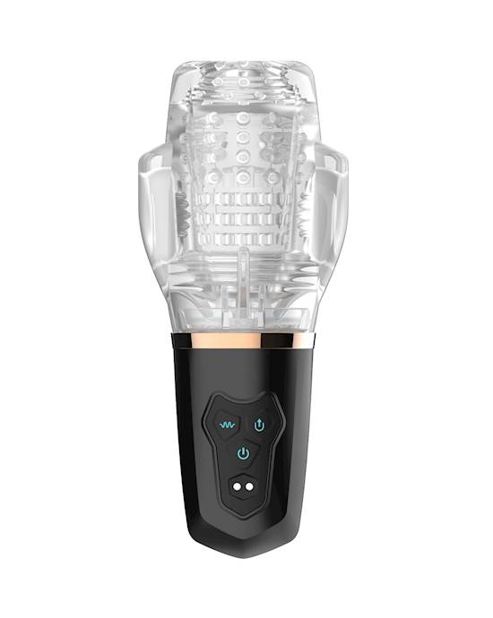 Sucking amp Vibrating Blowjob Sucker  Black