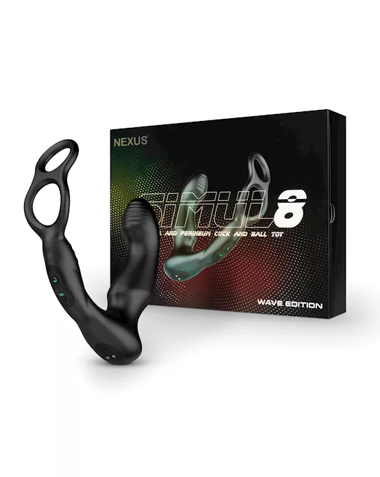 Nexus Simul8 Wave Dual Cock Ring Prostate Massage - Black