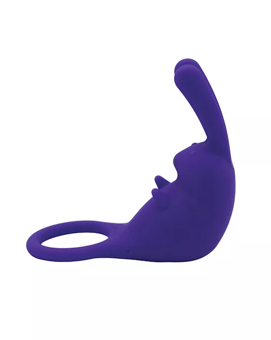 Natalie's Toy Box The Cock Hopper Cock Ring & Bullet Vibrator - Purple