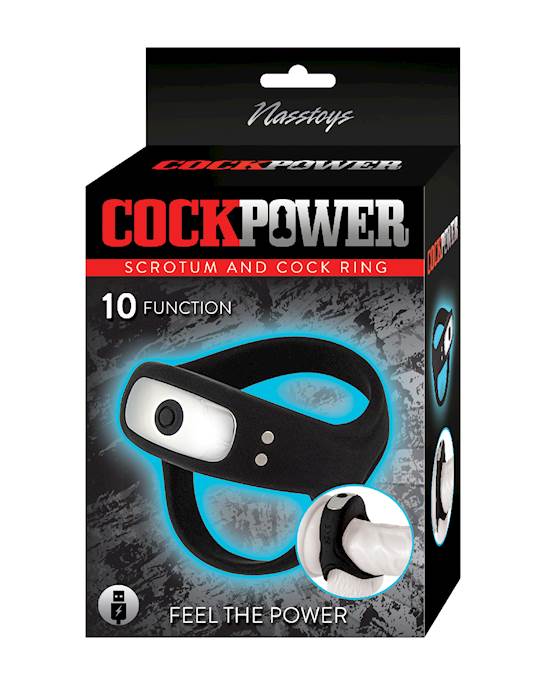 Cockpower Scrotum and Cock Ring  Black