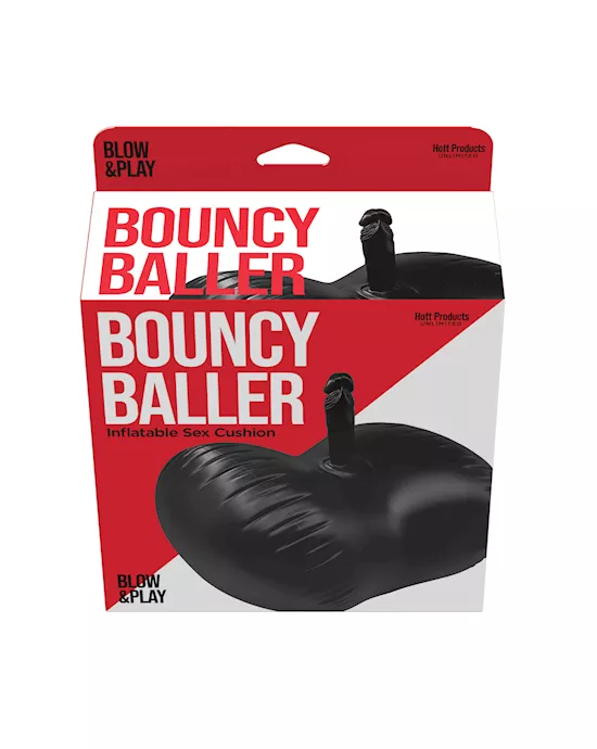 Bouncy Baller Inflatable Cushion W/dildo & Foot Pump