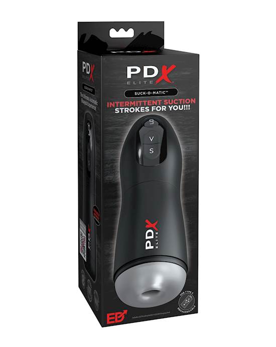 PDX Elite SuckOMatic Vibrating Stroker  FrostedBlack